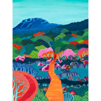 Follow the orange path  - Blue Mountain by Kat Scarlet