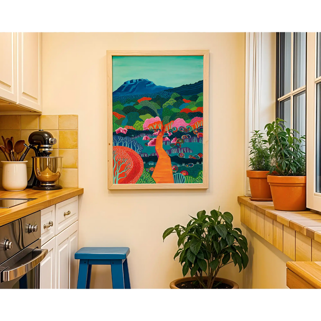Follow the orange path  - Blue Mountain by Kat Scarlet