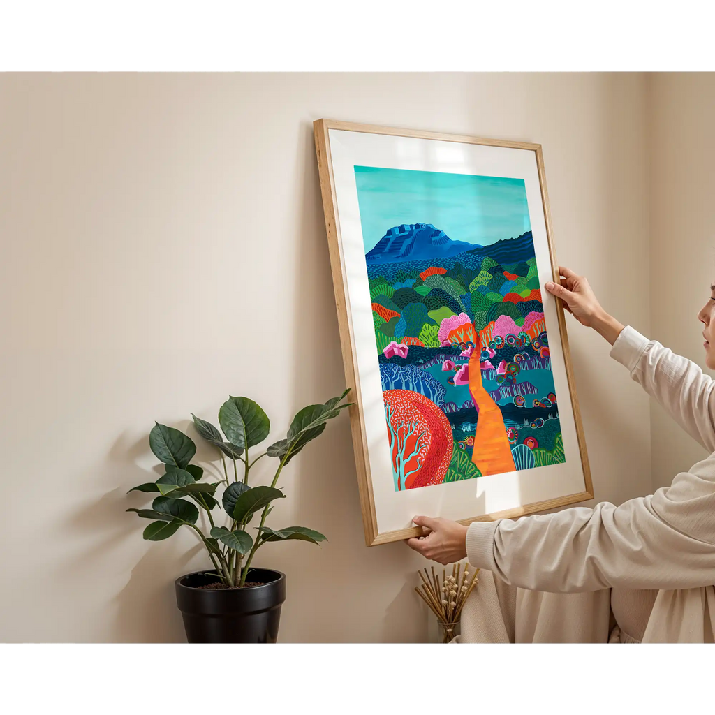 Follow the orange path  - Blue Mountain by Kat Scarlet