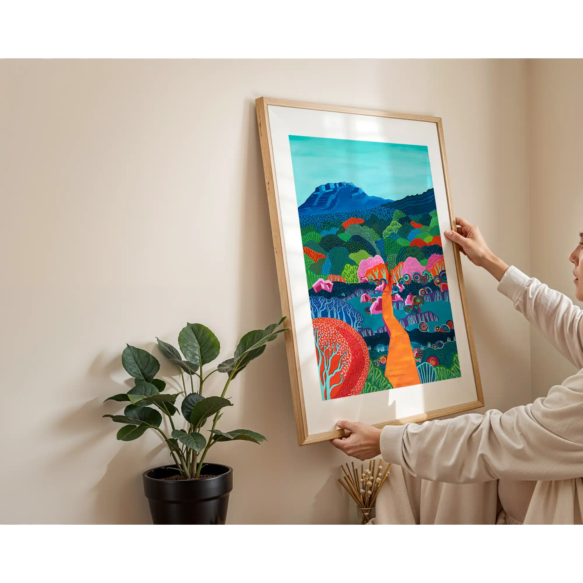 Follow the orange path  - Blue Mountain by Kat Scarlet