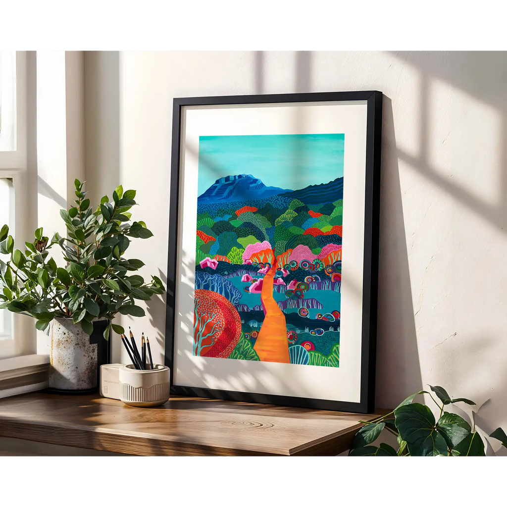 Follow the orange path  - Blue Mountain by Kat Scarlet