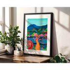 Follow the orange path  - Blue Mountain by Kat Scarlet