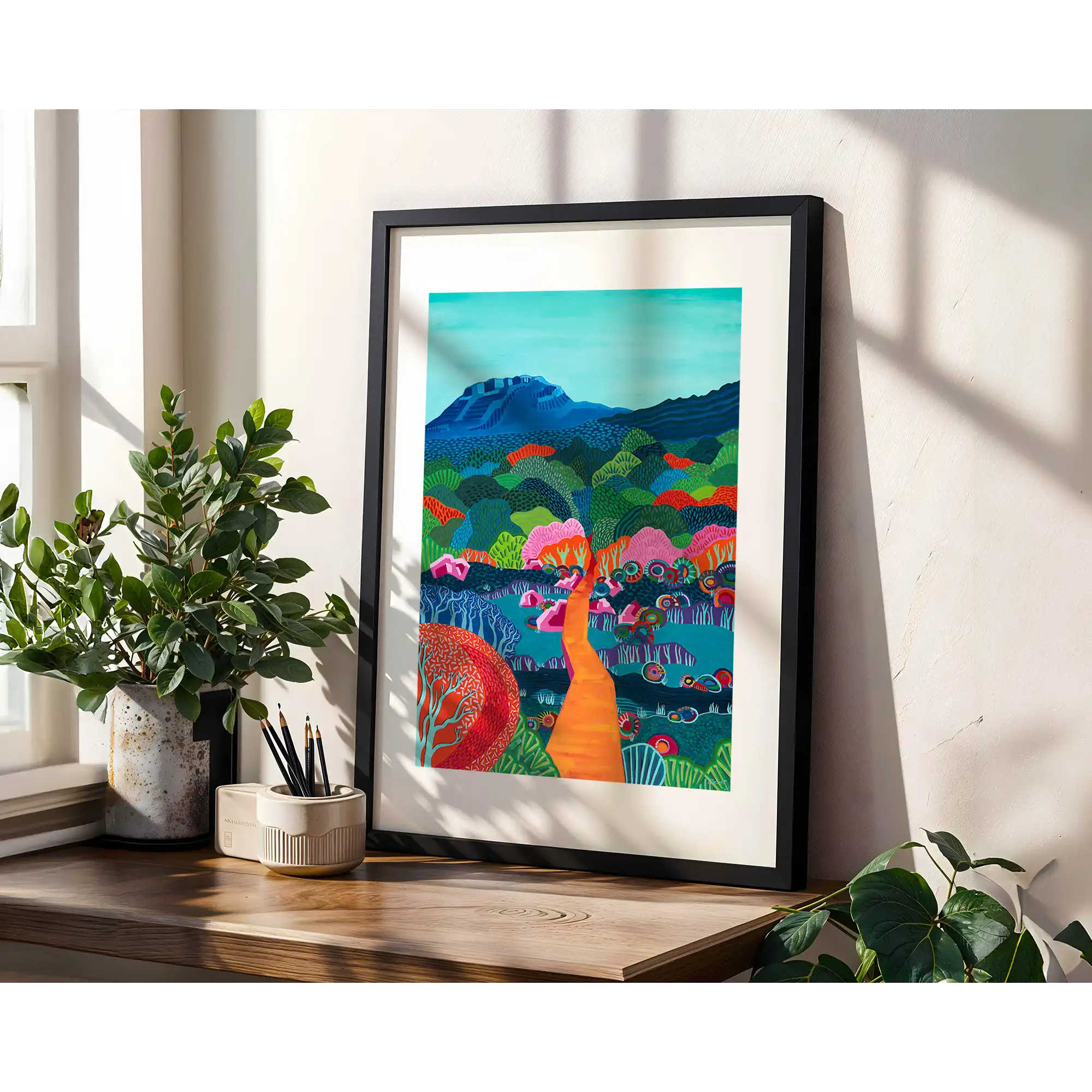 Follow the orange path  - Blue Mountain by Kat Scarlet