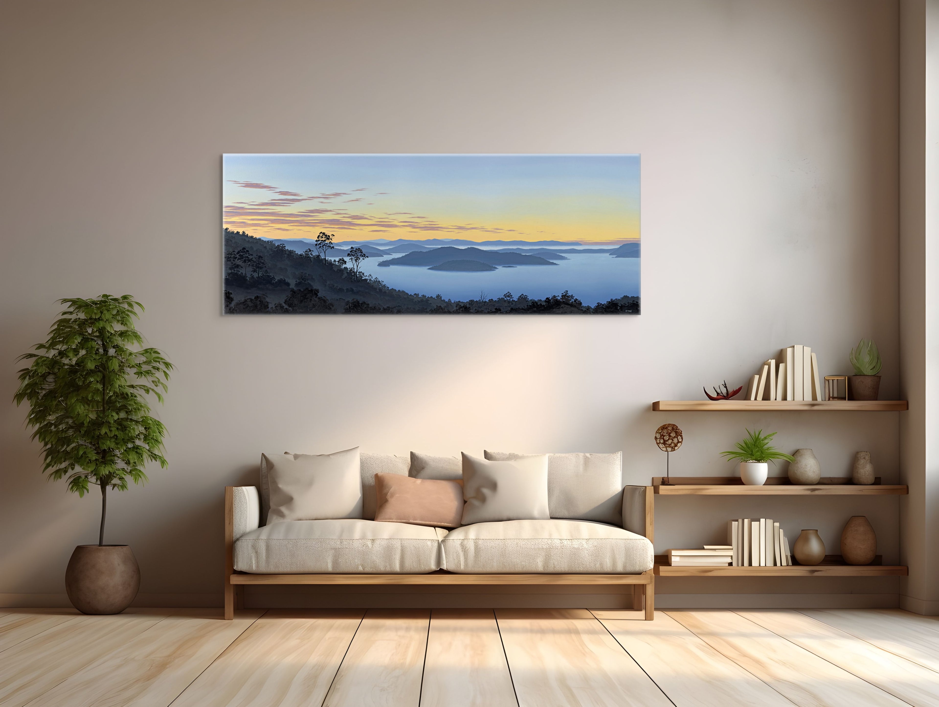 Bruny Island from Woodbridge Hill II  by Richard Stanley