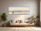 Coles Bay Sunrise, Man & Dog by Richard Stanley