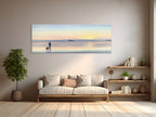 Coles Bay Sunrise, Man & Dog by Richard Stanley
