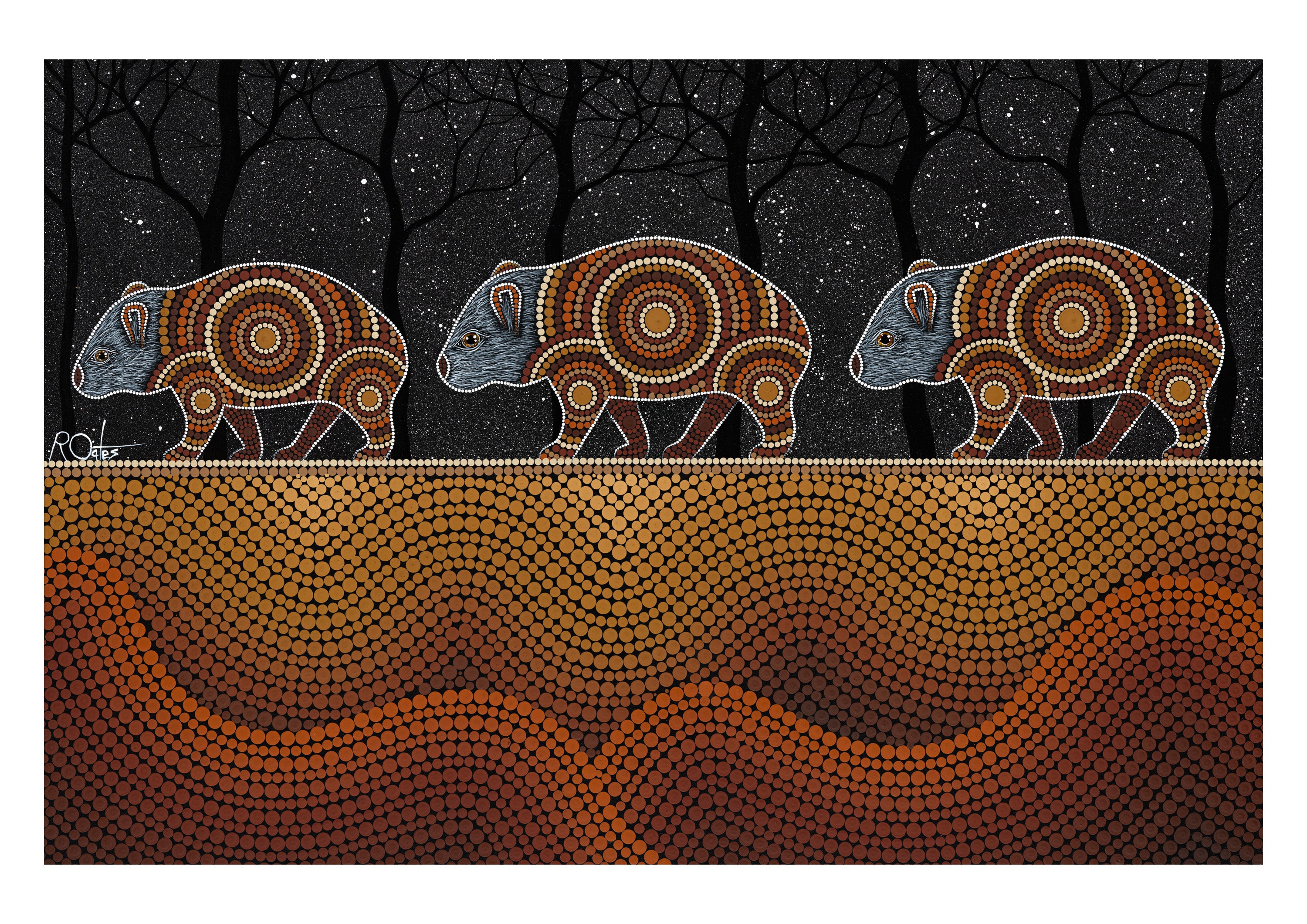 Wombat - Vibrant Earth by Reuben Oates