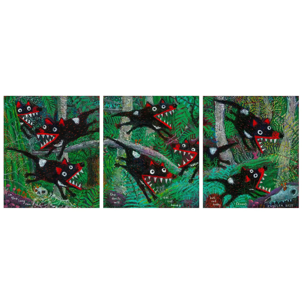 The Boneyard triptych by Jon Kudelka