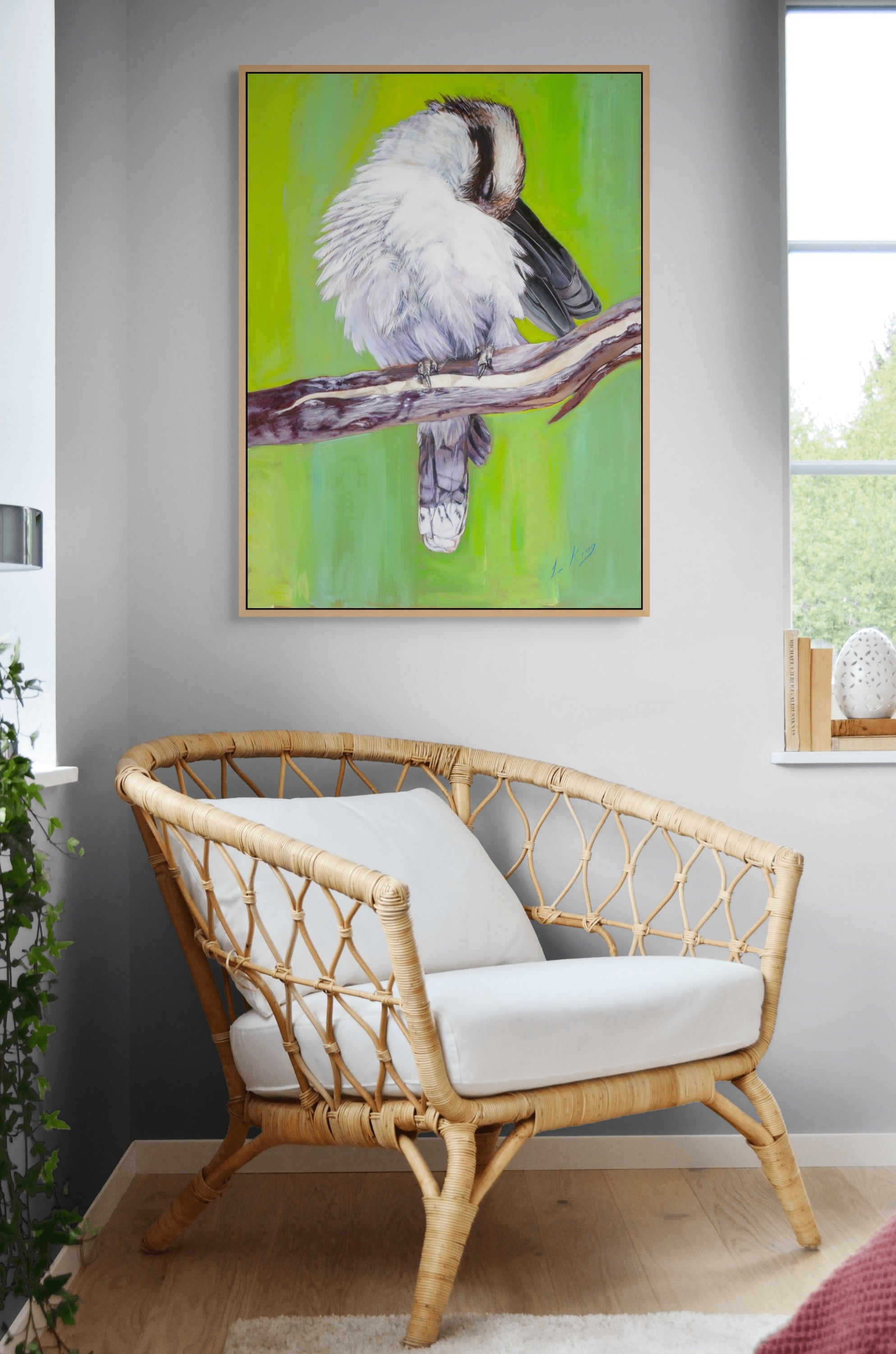 Kookaburra Preening by Laurence King